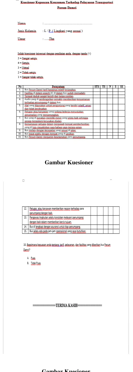 Gambar Kuesioner 