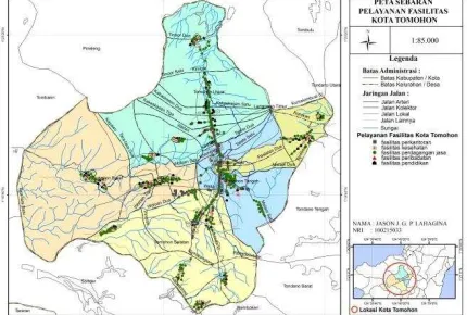 Gambar 1. Peta Administrasi Kota Tomohon Sumber : RTRW Kota Tomohon 2011-2031 