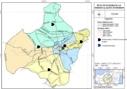Gambar 8. Peta Jaringan Jalan Kota Tomohon Sumber : Hasil Analisis, 2015 