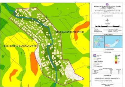 Gambar 4.  Peta Kelerengan Kelurahan Ranotana 