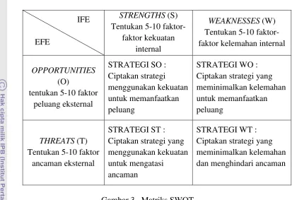 Gambar 3.  Matriks SWOT 