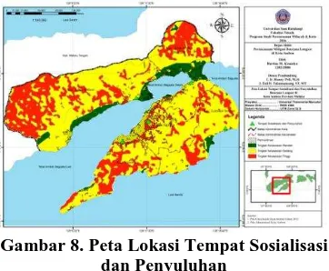 Gambar 8. Peta Lokasi Tempat Sosialisasi dan Penyuluhan 