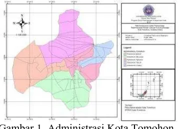 Gambar 1. Administrasi Kota Tomohon 