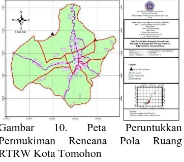 Gambar 9. Peta Persebaran Kawasan Permukiman di Kota Tomohon 