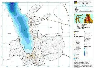 Gambar 11. Peta  Overlay Rencana Struktur  Ruang dan Tingkat Risiko Kota Palu 