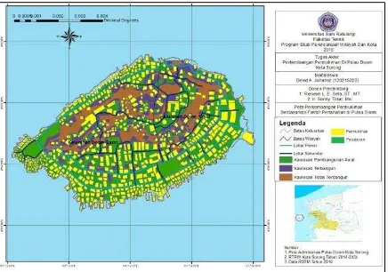 Gambar 4.19 Peta Perkembangan Permukiaman Berdasarkan Faktor Pertanahan Sumber : Penulis, 2016 