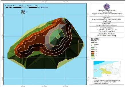 Gambar 4.4 Peta Lahan Terbangun Tahun 2007 di Pulau Doom Kota Sorong 