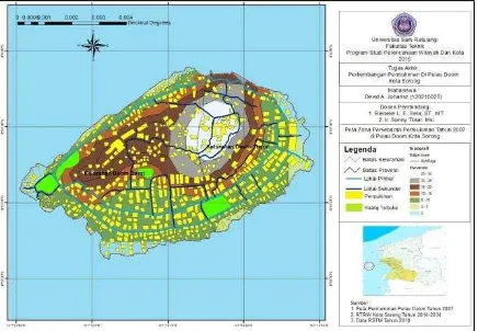 Gambar 4.8 Peta Persebaran Permukiman Tahun 2007 Pulau Doom Kota Sorong 