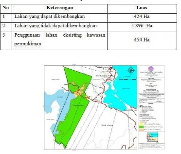 Gambar 16. Peta Lahan Yang Dapat Dikembangkan Kawasan Permukiman Distrik Heram 