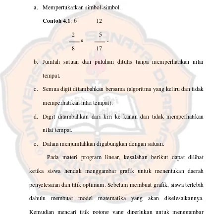 grafik. Pada bagian ini, penggunaan proses yang keliru saat siswa salah 