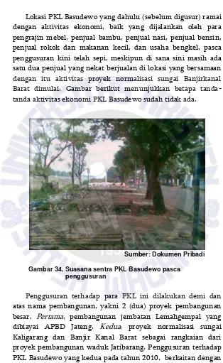 Gambar 34. Suasana sentra PKL Basudewo pasca 