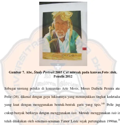 Gambar 7. Abe,  Study Portrait.2003 Cat minyak pada kanvas.Foto :dok. Penulis 2012 