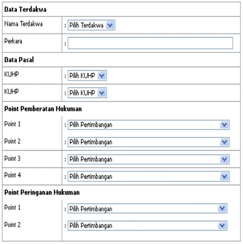 Gambar  4.12 Rancangan Form Pertimbangan 