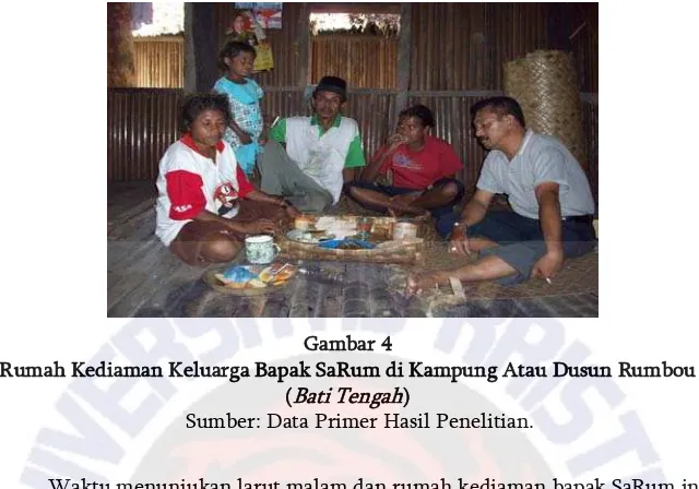 Gambar 4 Rumah Kediaman Keluarga Bapak SaRum di Kampung Atau Dusun Rumbou 