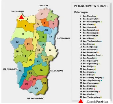 Gambar 4.  Peta Wilayah Desa Blanakan, Kecamatan Blanakan, Kabupaten 