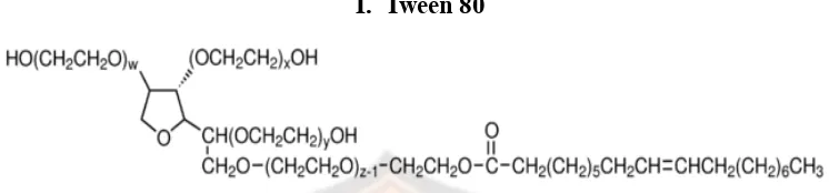 Gambar 4. Struktur kimia Tween 80 (Sigma-Aldrich, 2015)