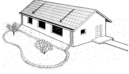 Gambar 1.  Aplikasi Bioretention di pekarangan rumah 
