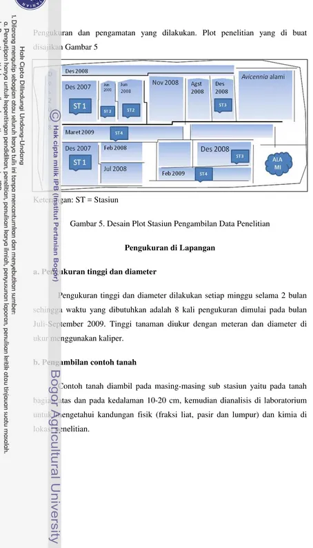 Gambar 5. Desain Plot Stasiun Pengambilan Data Penelitian 