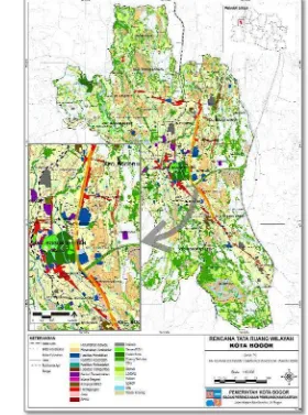 Gambar 9. Peta Tata Guna Lahan Tahun 2008  Sumber: (BAPPEDA Kota Bogor, 2009) 