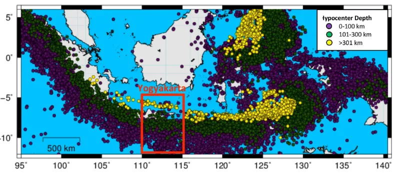 Figure 1: Historical Seismicity in Indonesia (Mw>4.0 and 1840–2013).