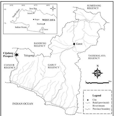 Figure 1: Location map of Cijulang Prospect,Garut Regency, West Java, Indonesia.