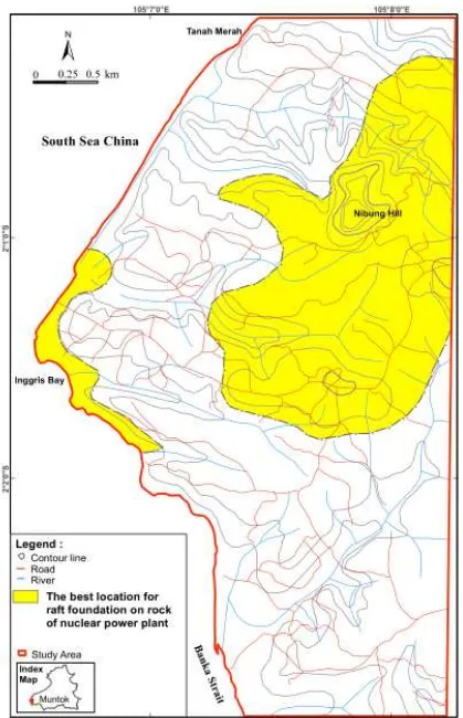 Figure 6: Suitability map for nuclear power plant site.