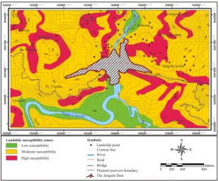 Figure 5: Landslide susceptibility map of the research area.