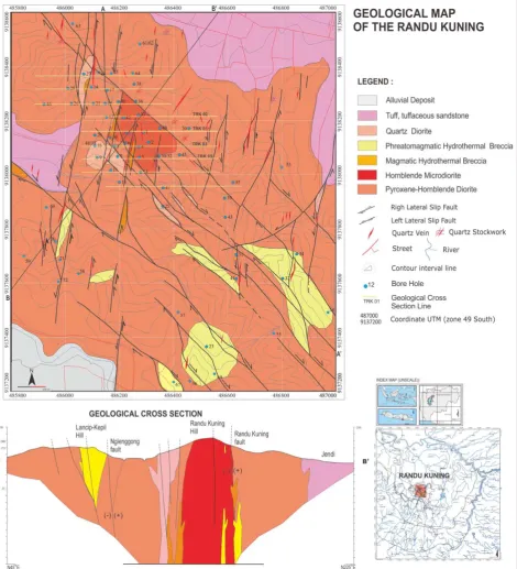 Figure 5: Geological map of Randu Kuning area and its vicinity.