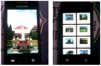Gambar 3.  Implementasi pada Smartphone Android 