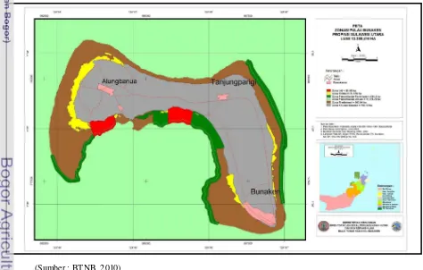 Gambar 6 Peta Zonasi Pulau Bunaken 