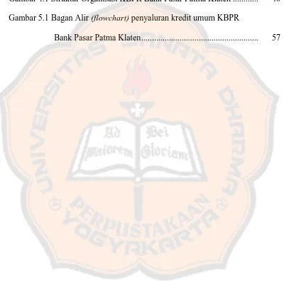 Gambar 4.1 Struktur Organisasi KBPR Bank Pasar Patma Klaten ............   