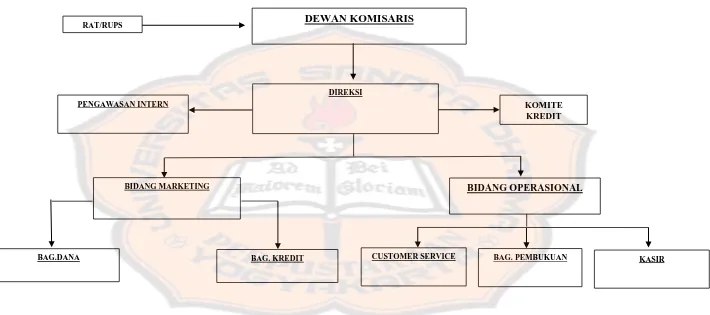 Gambar 4.1 Struktur Organisasi KBPR Bank Pasar Patma Klaten 