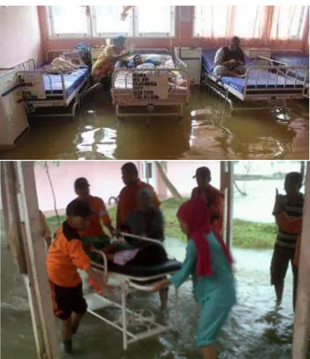 Figure 2. Flood in Local Hospital of Padang City in Air Pacah area 