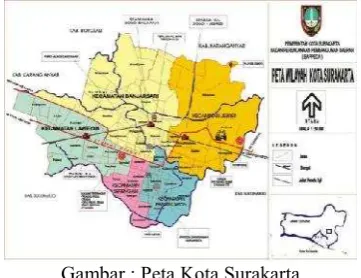Gambar : Peta Kota Surakarta 