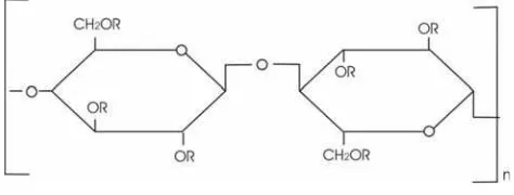 Gambar 7. Struktur Molekul HPMC (Rowe dkk., 2006)