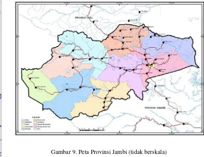 Gambar 9. Peta Provinsi Jambi (tidak berskala) 