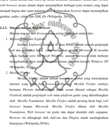 gambar, audio, video, dan XML file (Wikipedia, 2010g).