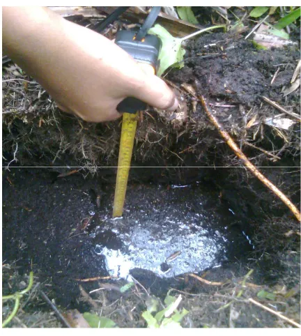 Gambar 7. Pengukuran muka air tanah