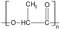 Gambar 1  Struktur kimia PLA 