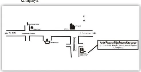 Gambar III.1 Denah Lokasi KPP Pratama Karanganyar 