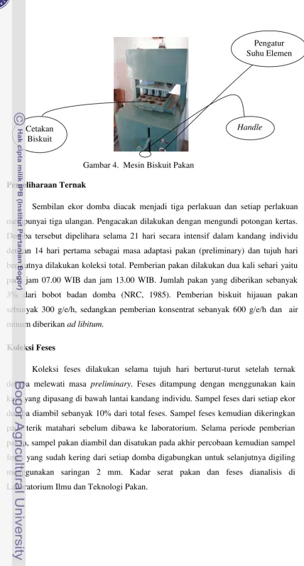 Gambar 4.  Mesin Biskuit Pakan 