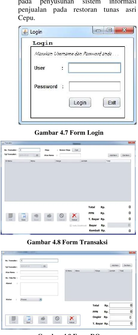 Gambar 4.7 Form Login 