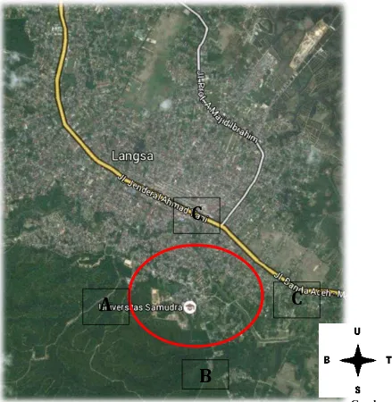 Gambar 3.  Batas wilayah lokasi peneliti 