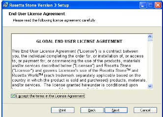 Gambar 3. License agreement 