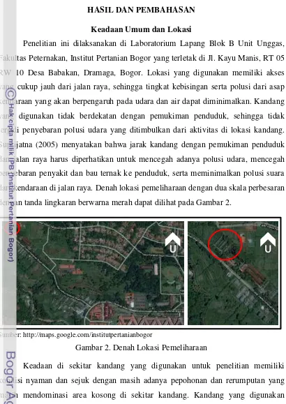 Gambar 2. Denah Lokasi Pemeliharaan 