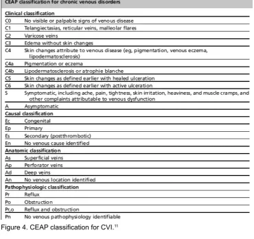 Figure 4. CEAP classiﬁ cation for CVI.11