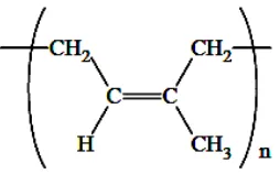 Gambar 2.1. Struktur kimia cis – 1,4 poliisoprena (Sridee, J. 2006) 