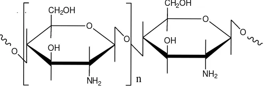 Gambar 2.1 Struktur Kitosan (Sugita, 2009). 