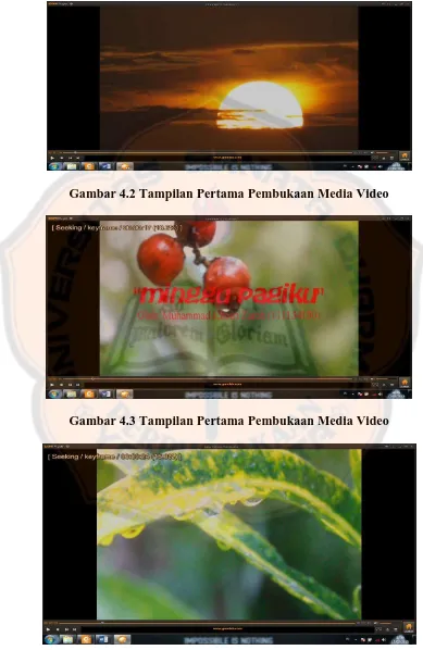 Gambar 4.2 Tampilan Pertama Pembukaan Media Video 