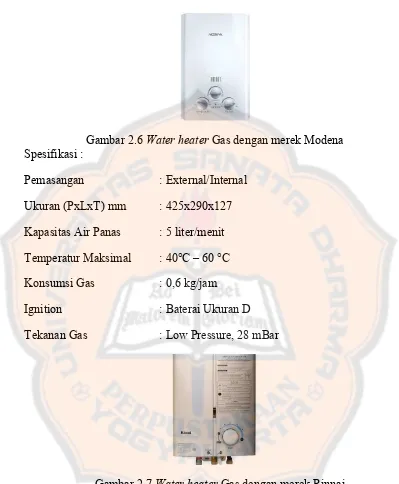 Gambar 2.7 Figure 7Water heater Gas dengan merek Rinnai 